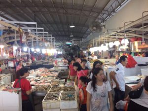 Fish section of a Singapore wet market | Coriander Lime Kitchen | Asian Cooking Classes Taupo